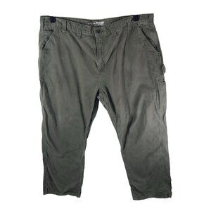 Carhartt Mens B324 Green Washed Twill Relaxed Fit Pants Carpenter 44x30